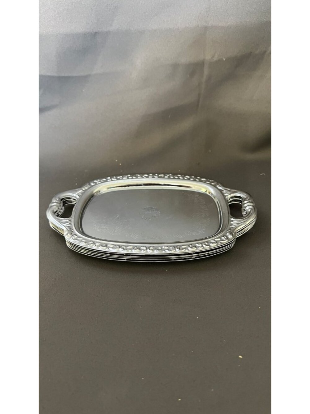 Vintage Ornate Silver-Plated Serving Platters Set Of 6 Elegant Design
